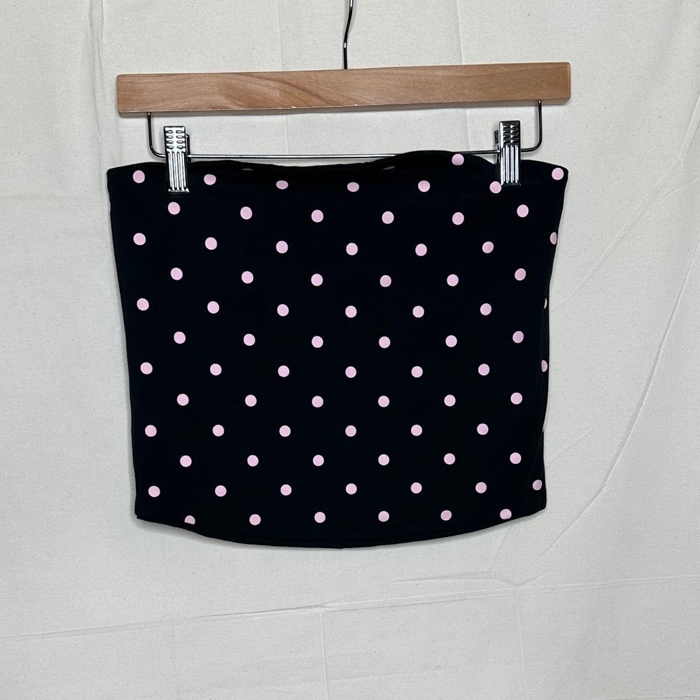 NWT Cold Crush Reversible Tube Top "Brooklyn 86" Graphic/Polka Dot size Small